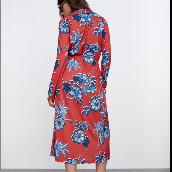 New Zara Floral print bottom from. Tie waist dress - Picture 6 of 10